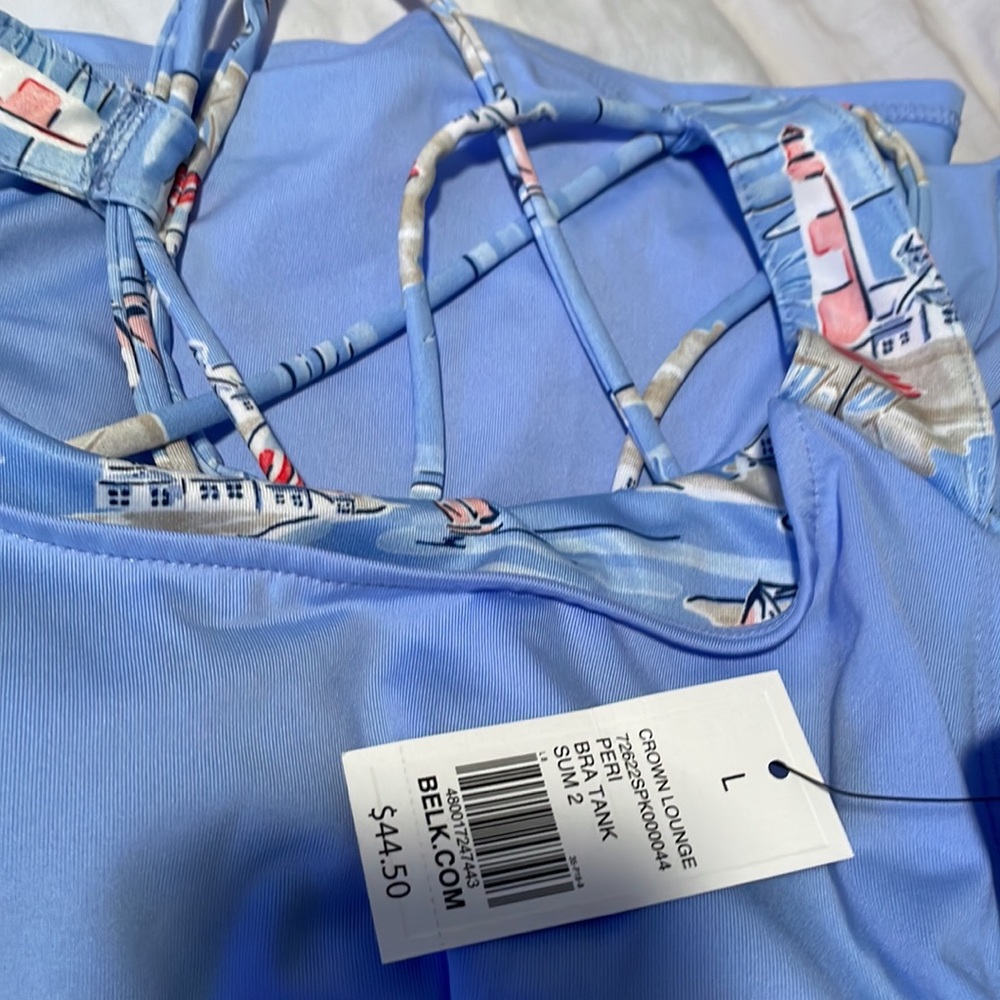 Blue Patterned Women's Activewear Set - Picture 3 of 6